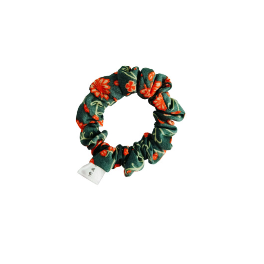 gumki do włosów Scrunchie do włosów, gumka do włosów z wiskozy Zielona jesień MINI