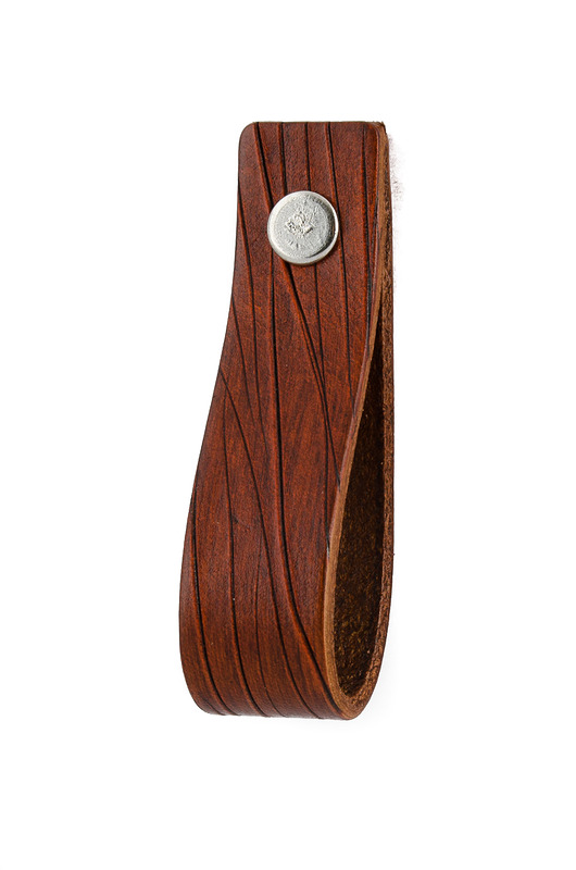 gałki do mebli Skórzany uchwyt meblowy COLORISO S TAN WOOD L