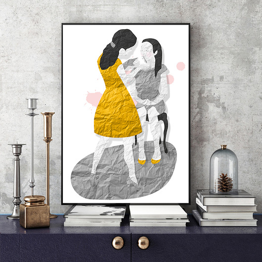 mama i córka... art print a4 Parallel World