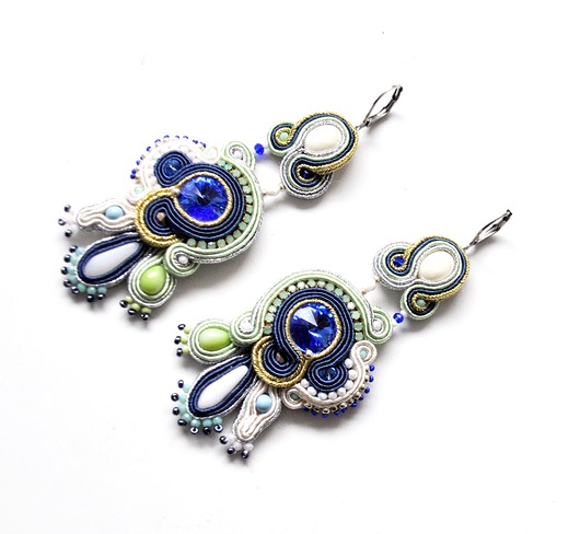 kolczyki soutache Sutaszowe kolczyki BALI