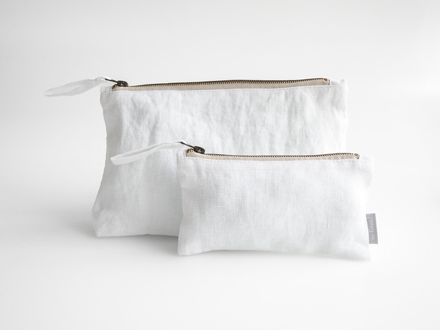 kosmetyczki Lniana kosmetyczka PURE WHITE