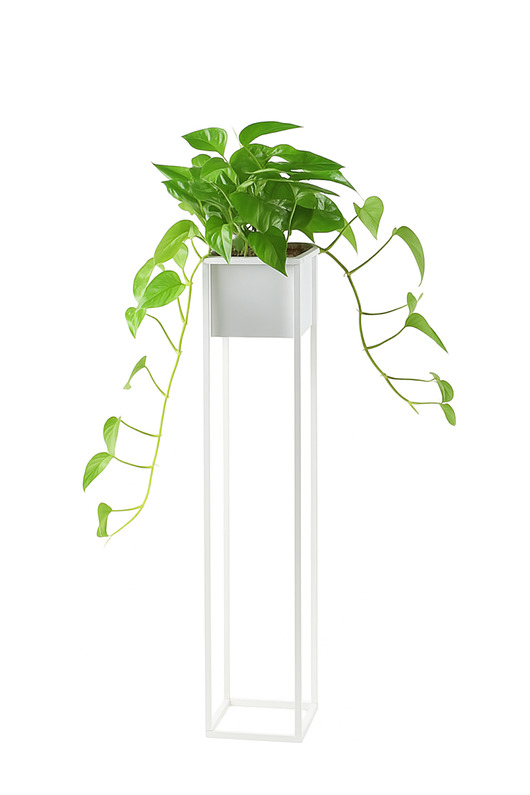 kwietniki Kwietnik Metalowy CUBO 90cm biały