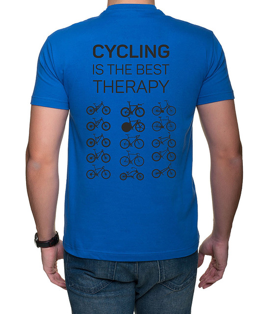 t-shirty męskie Koszulka T-SHIRT. Cycling is the best therapy