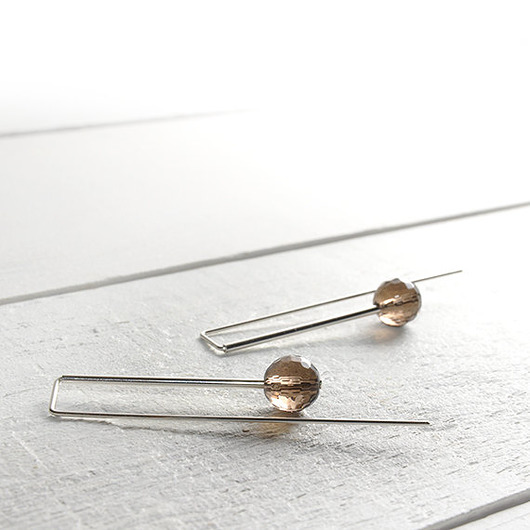 kolczyki z kamieniami Kolczyki Dymne