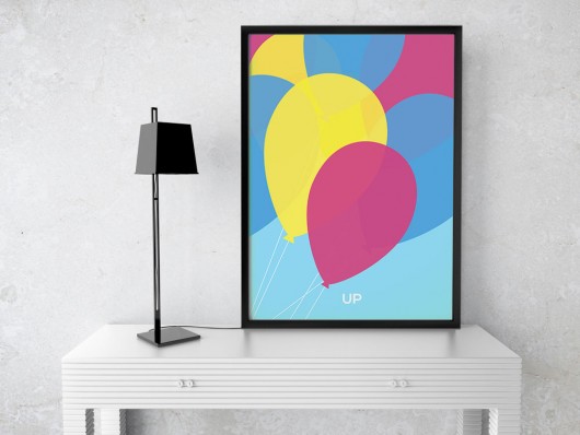 Odlot (up) - B2 - plakat filmowy PLAKATY GEOMETRYCZNE