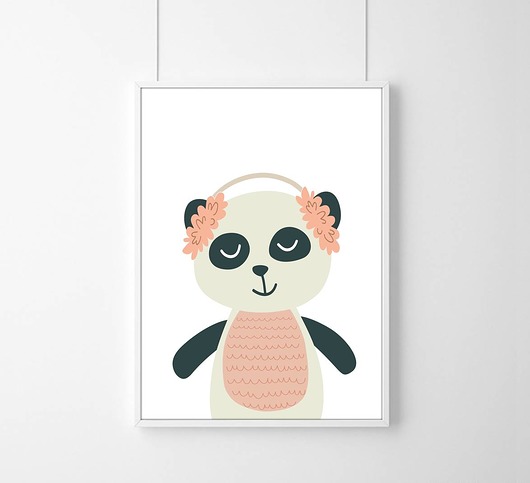 obrazy i plakaty do pokoju dziecięcego Panda