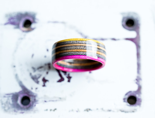 Pierścionek z drewna: Recycled Skateboard Spirit Workshop