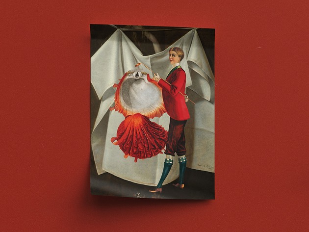 plakaty Kolaż / plakat dekoracyjny muszla vintage retro
