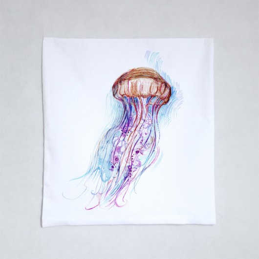 MEDUZA bawełniana poszewka z nadrukiem 40 x 40 Gabriela Krawczyk