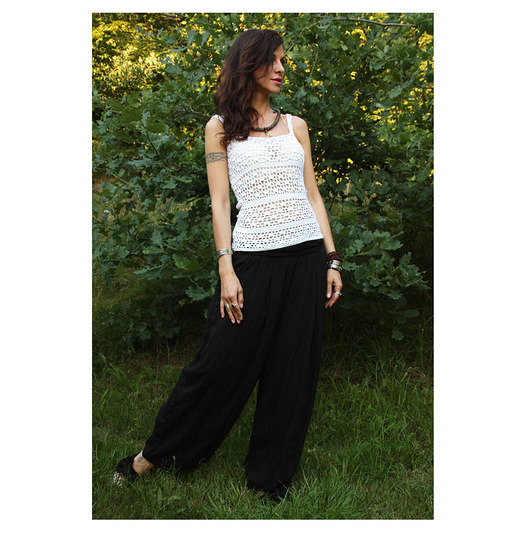 topy damskie Top boho ażur handmade