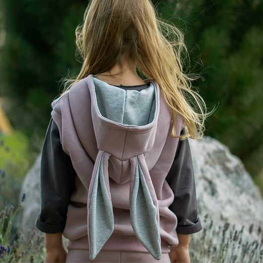 bluzki dla dziewczynki Kamizelka z uszami królika