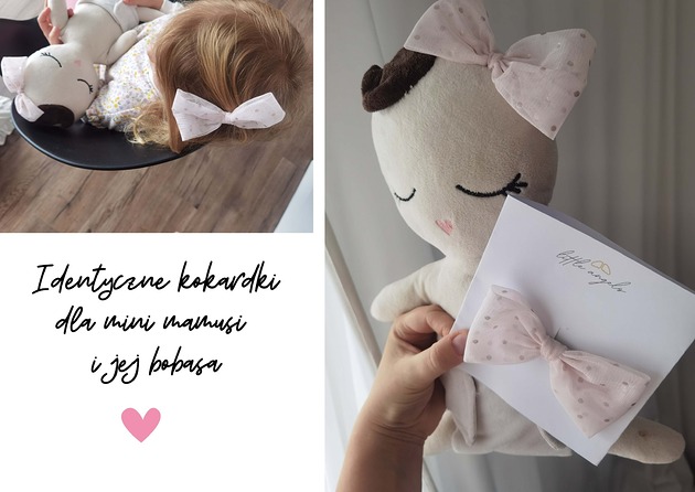 przytulanki dla niemowląt i dzieci Bobas - maskotka, przytulanka  personalizowana + kokardka dla dziecka