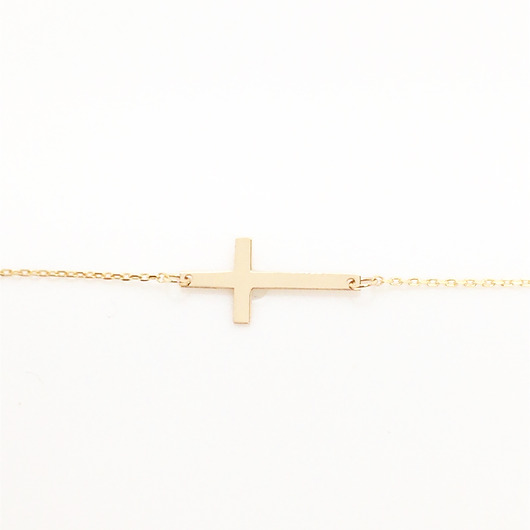 Złota bransoletka z krzyżykiem pr. 585 VENA Jewellery