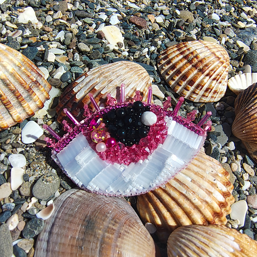 broszki Wyjątkowa broszka OKO  handmade rękodzieło unikat