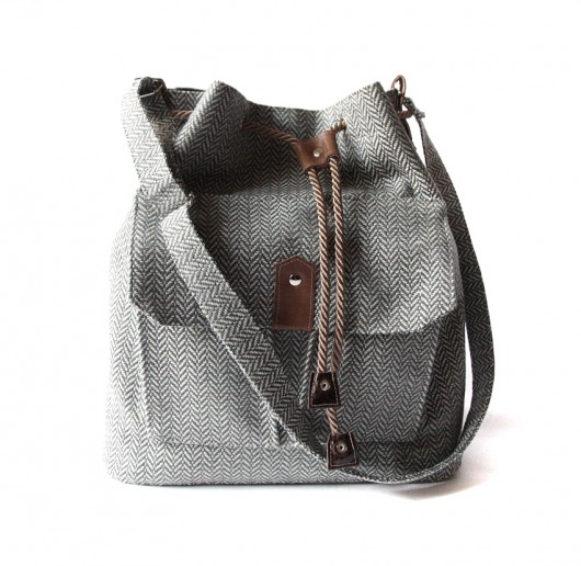 torba - grey&ecru&chocolate- elfagado