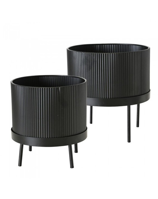 Kwietnik Modern 2 szt. Czarny MIA home