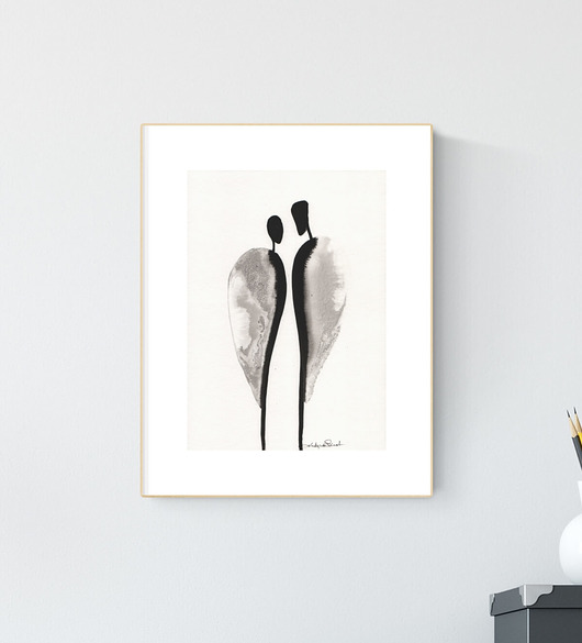 grafika 21X30 cm wykonana ręcznie MiniMalArt
