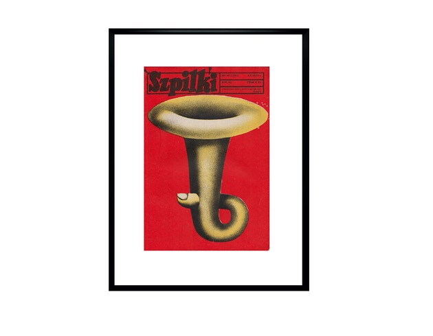 grafiki i ilustracje Oprawiona okładka czasopisma SZPILKI z 1975 r, aut. Bożena Jankowska