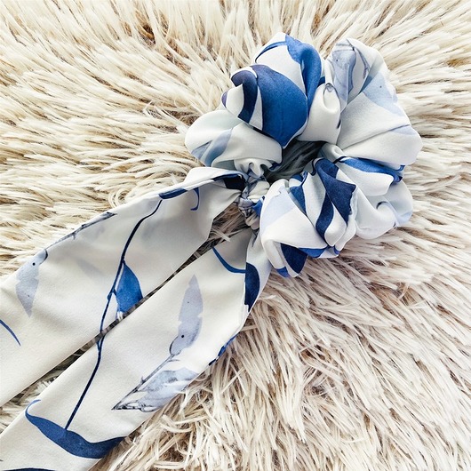 Wiskozowa gumka do włosów scrunchie roślinna Nandi