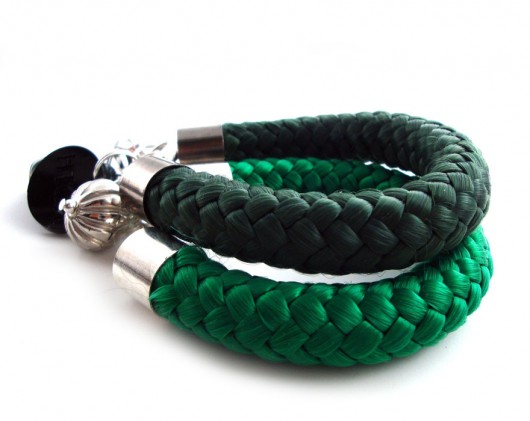 Rope bracelet /czarna + szmaragdowa Monika Roth