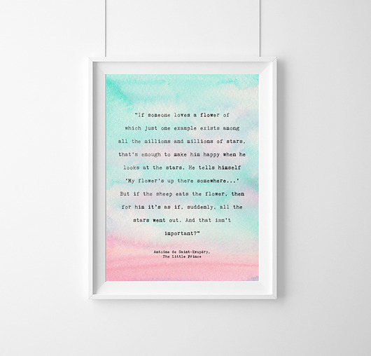 PLAKAT–MAŁY KSIĄŻĘ-If someone loves a ...A4 wejustlikeprints