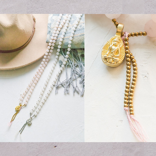 korale Buddha AMULET MALA /// naszyjnik z Buddą