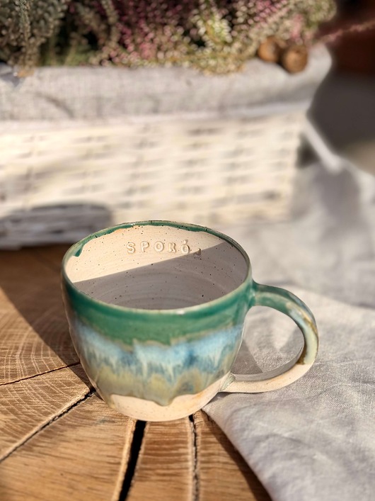 kubki Kubek z napisem "Spokój" 400ml, zieleń