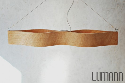 Lampa wisząca ze sklejki gietej zyrRafo
