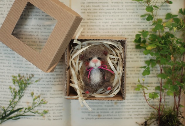 Miś Miniaturka- Jasny Beżowy BoboLobo Handicraft