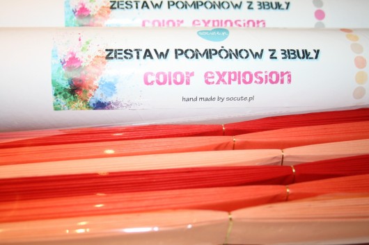 Pompony z bibuły morela i spółka! SoCute