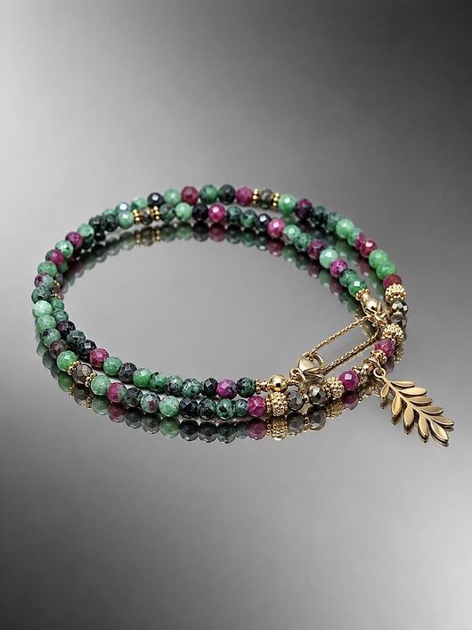 chokery Zoisyt z rubinem vol. 2 - choker /04.10.26/ - Szlachetna kolekcja