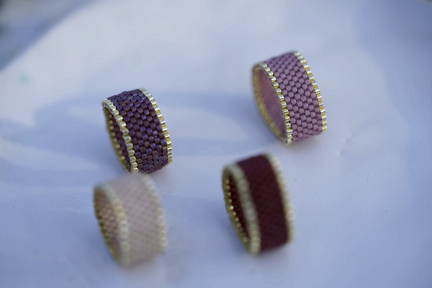 pierścionki - różne Pierścionek Beadingowy Autumn ring