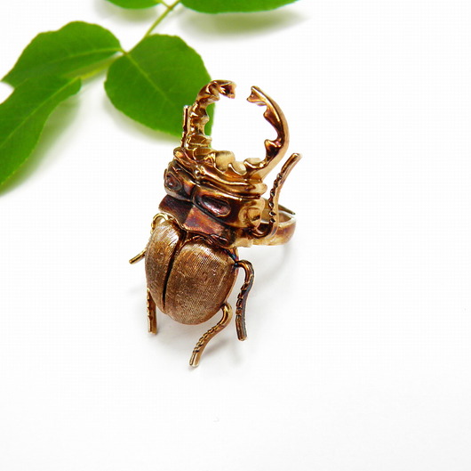 pierścionki srebrne Pierścionek srebrny z dużym Skarabeuszem