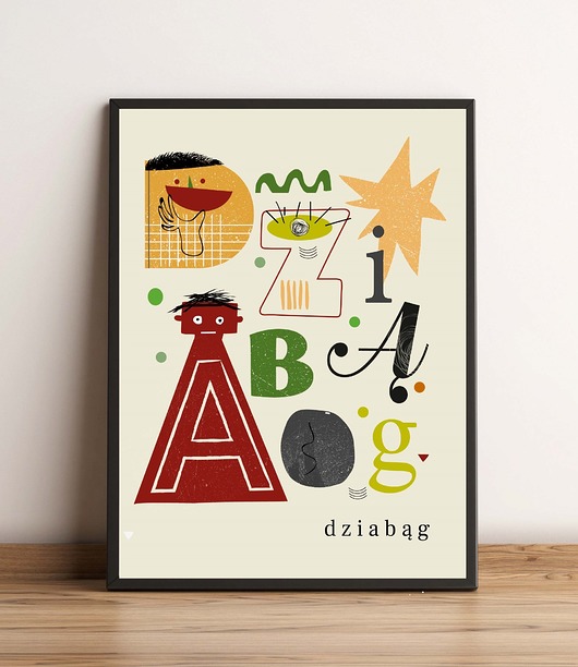 obrazy i plakaty do pokoju dziecięcego Plakat dziabąg 30x40
