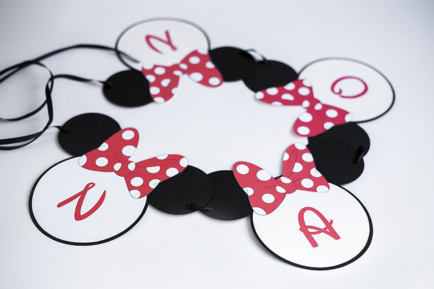 akcesoria dziecięce - różne Girlanda personalizowana na urodziny MYSZKA MINNIE