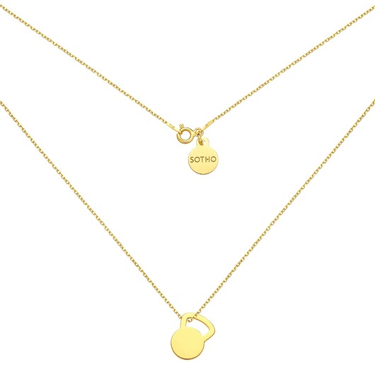 srebrne naszyjniki Złoty naszyjnik kettlebell