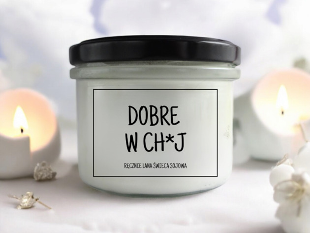 świece zapachowe Świeca sojowa DOBRE W CH*J 235 ml Mikuno