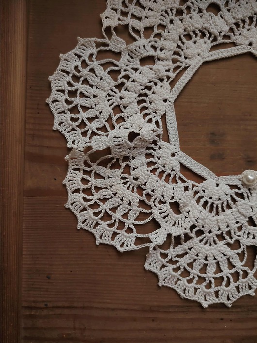 Akcesoria pozostałe Szydełkowy koronkowy kołnierzyk wzór vintage