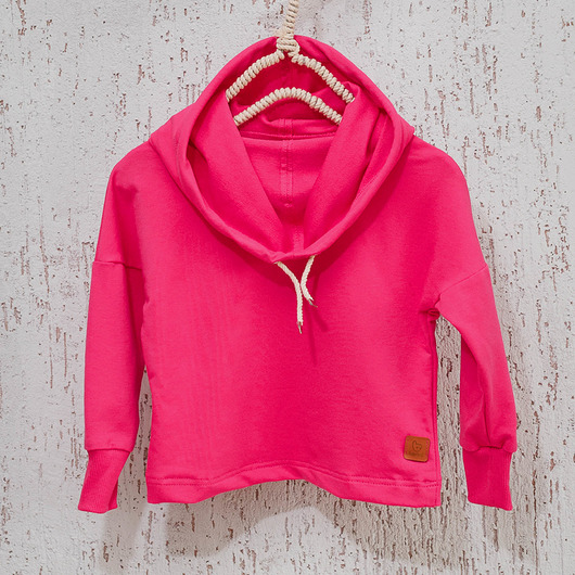 Bluza basic z kominem - fuksja Benni