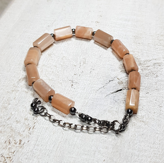 bransoletki srebrne BRANSOLETKA z kamieniem słonecznym bs3