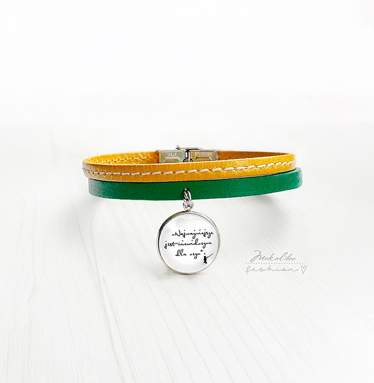 bransoletki ze szkła Mały Książę - o tym co najważniejsze - bransoletka stalowa + box