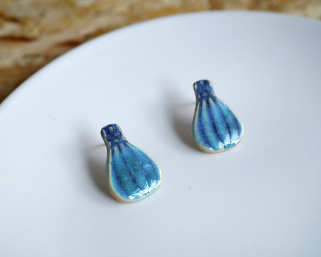 Kolczyki ceramiczne odwrócone balony Wytwornia Bakcyl