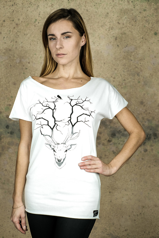t-shirt damskie Bluzka JELEŃ