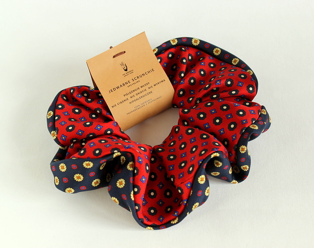 Jedwabne DUŻE dwustronne SCRUNCHIE Upcykling VENUSS concept store