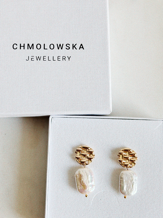 kolczyki pozłacane Kolczyki pozłacane z Perłą
