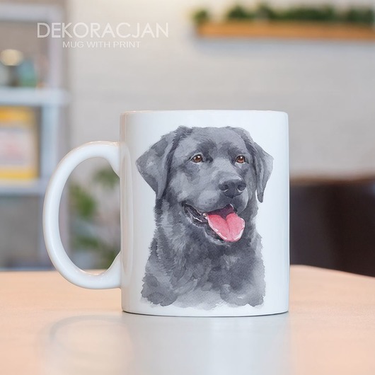 Kubek Z Nadrukiem Pies Labrador Black Dekoracjan