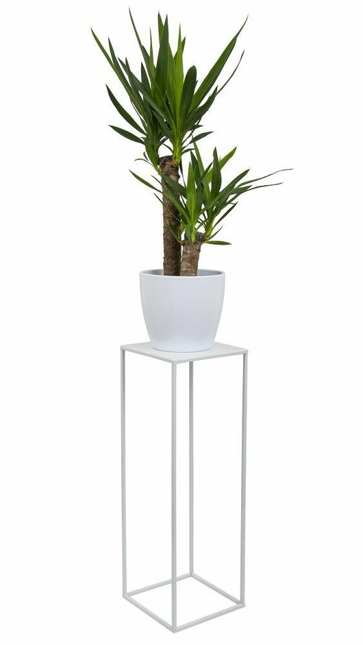 Kwietnik Nowoczesny Stojący 70 cm biały MIA home