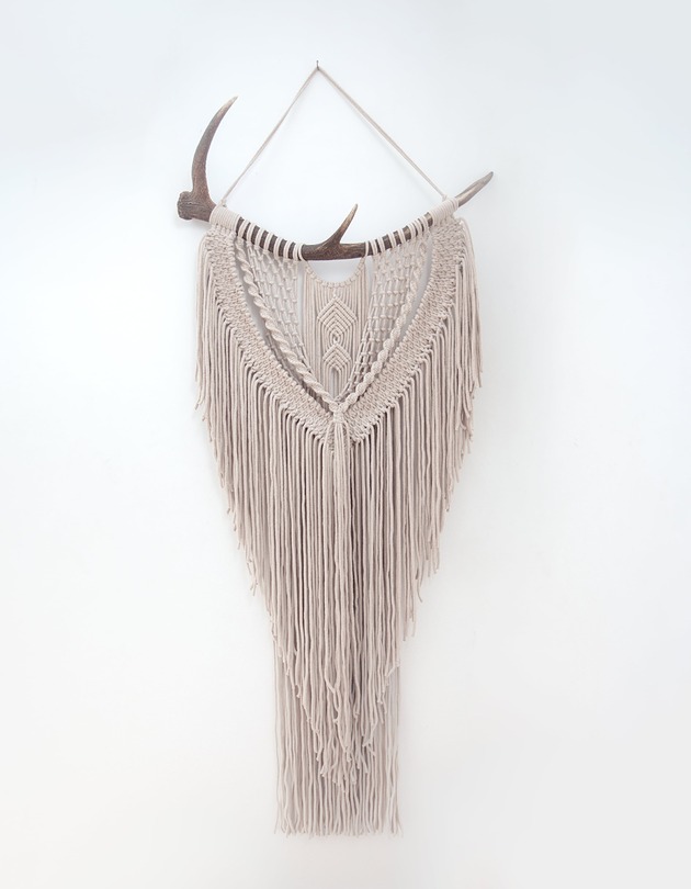 makramy Makrama na porożu XL / dekoracja na ścianę