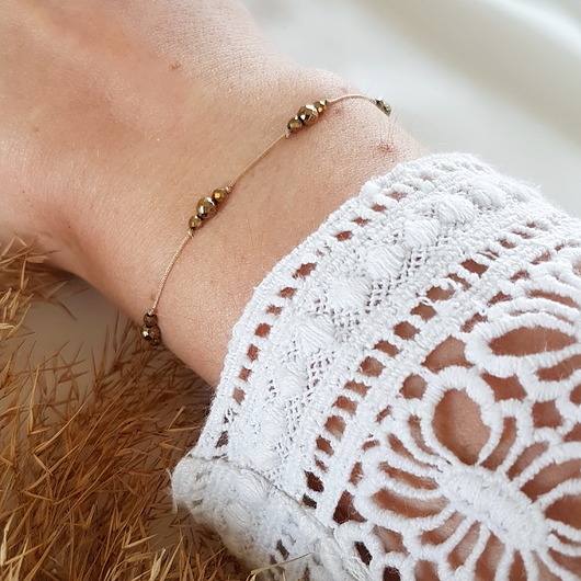 bransoletka z hematytem LEI handmade 