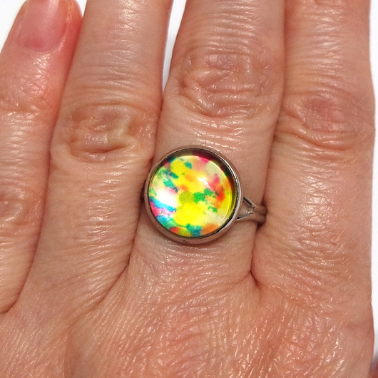 pierścionki - różne Pierścionek - Wielobarwny - 12 mm